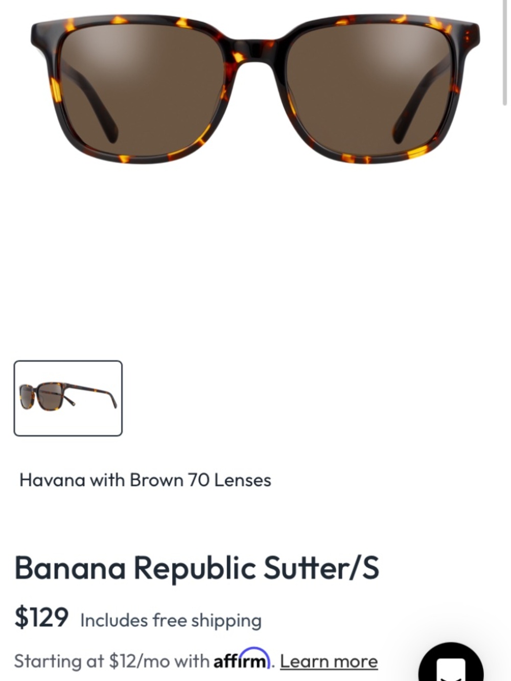 NWOT Banana Republic Sunglasses